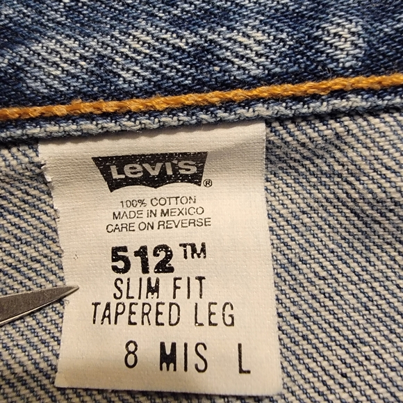 Y2k Women's High Waisted 512 Slimfit Tapered Leg Levi's - Picture 5 of 7